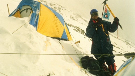Ted Atkins at High Camp in Everest, 2001 (Picture: Heavy Whalley).