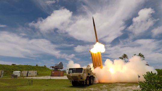 Thaad missile system being fired 141024 CREDIT US Department of Defense