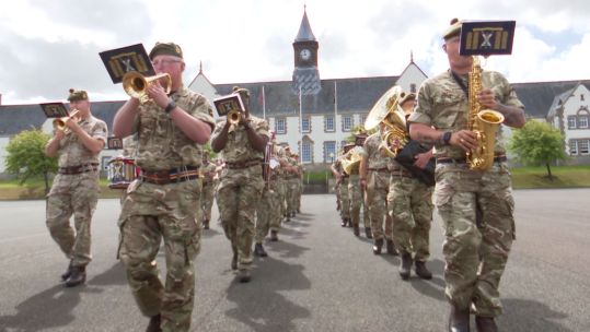 The Band of the Royal Regiment of Scotland practicing for Royal Edinburgh Military Tattoo 29072022 CREDIT BFBS