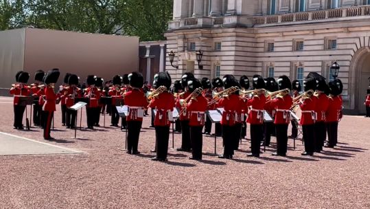 The Band of the Welsh Guards and 1st Battalion Welsh Guards Corps of Drums paid a musical tribute to Tina Tuner 26052023 CREDIT BFBS