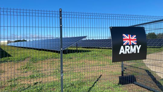 British Army’s first solar farm