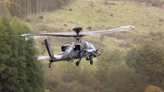The British Army’s new Apache AH-64E attack helicopter has taken its first outing 26102022 CREDIT MOD Crown Copyright
