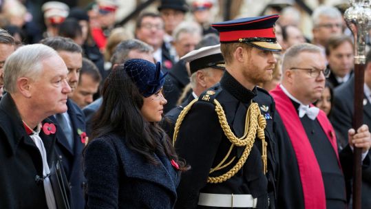 The Duke and Duchess of Sussex attended the 91st Field of Remembrance at Westminster Abbey on 7 November 2019 CREDIT Crown Copyright