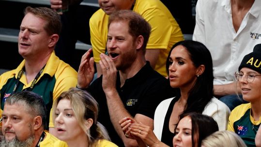 The Duke and Duchess of Sussex watch wheelchair basketball at the Invictus Games