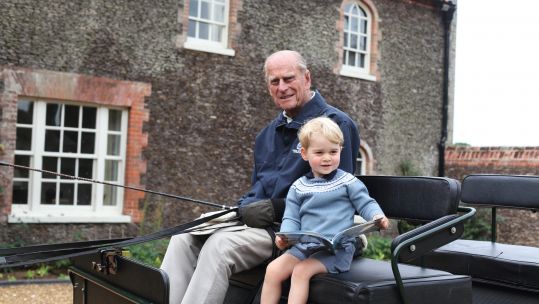 The Duke of Edinburgh, Prince Philip, and Prince George (Picture: The Duchess of Cambridge).