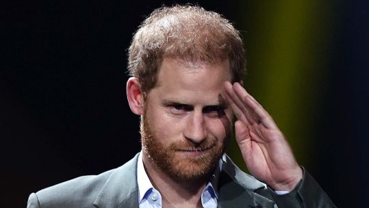 The Duke of Sussex speaking during the Invictus Games opening ceremony at the Merkur Spiel-Arena in Dusseldorf, Germany 09092023 CREDIT PA