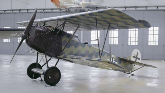 The Fokker D.VII is currently on display at the Deutsches Museum near Munich 