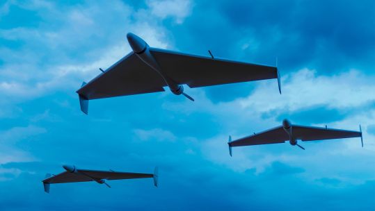 The HESA Shahed 136 drone, seen here in Russian service, is an Iranian loitering munition