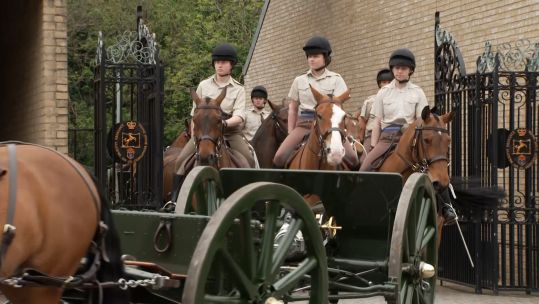 The King’s Troop Royal Horse Artillery preparing to take part in VE Day commemorations 250425 CREDIT BFBS