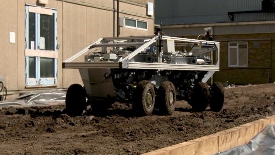 The Mobility Test Rig (MTR) - the end product of a project looking to create a wheeled military vehicle capable of going where only tracked vehicles could go before