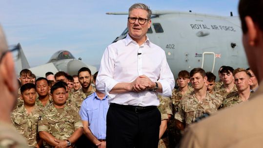 The Prime Minister of the United Kingdom, Sir Keir Starmer, visited RAF Akrotiri CREDIT MOD Crown.jpg