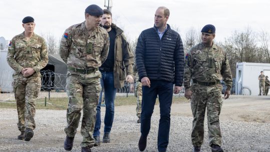 The Prince of Wales during a visit to the British Armed Forces in Rzeszow, Poland 220323 NO REUSE CREDIT PA WIRE, PA IMAGES