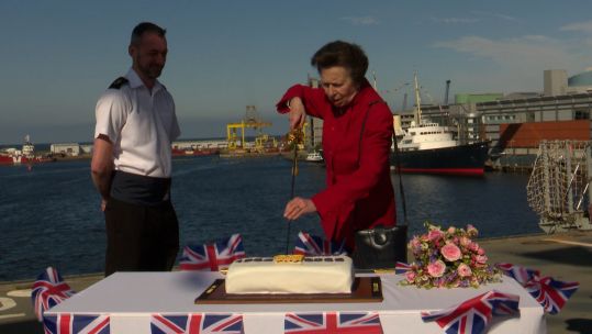The Princess Royal then visited HMS Albion for Jubilee celebrations 03062022 CREDIT BFBS.jpg