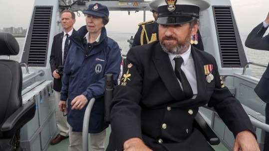 The Princess Royal with Petty Officer Andrew Yates (Picture: Royal Navy).