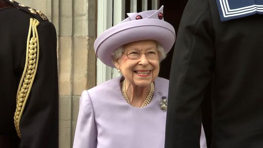 The Queen attended an Armed Forces Act of Loyalty Parade in Edinburgh 28062022 CREDIT Royal Rota.jpg 