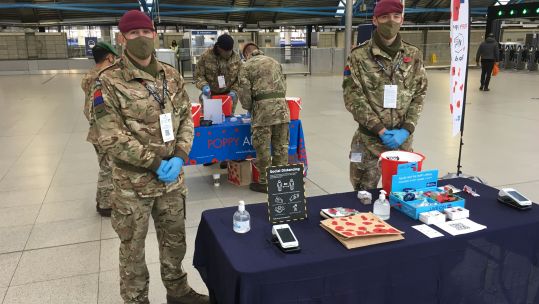 The Royal British Legion’s London Poppy Day Under coronavirus restrictions personnel collecting 