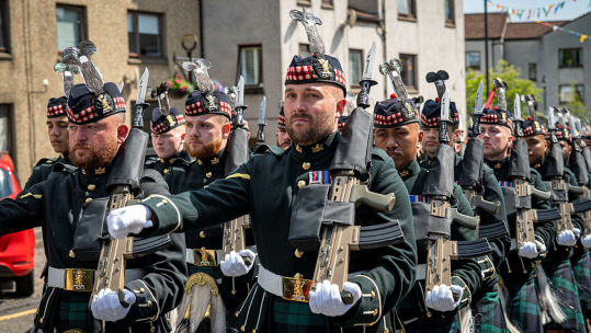 The Royal Regiment of Scotland on the Riding of the Marches in Linlithgow 