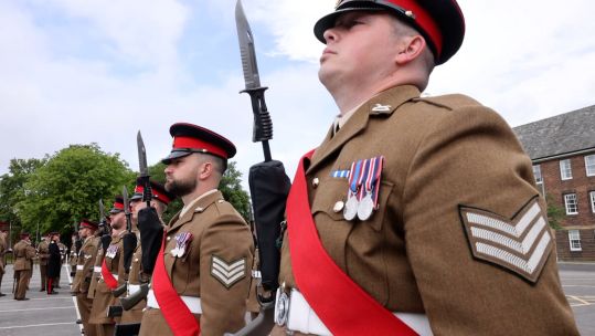 The Royal Yorkshire Regiment's personnel receive operational medals at Catterick