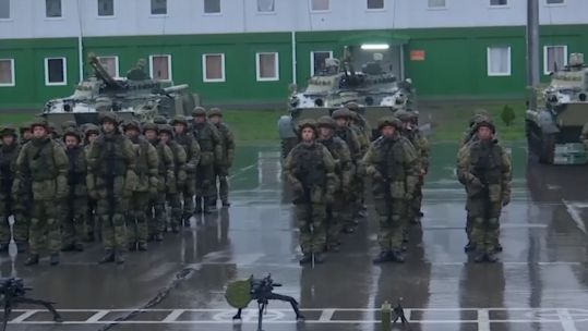 The Russian Ministry of Defense release images of Russian troops mobilising