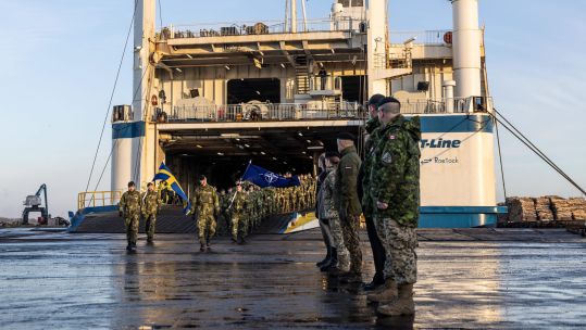 The Swedish battalion arriving in Latvia for Nato mission (Picture: Amanda Gahm, Swedish Armed Forces)