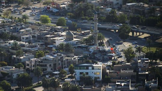 The city of Baghdad is seen from the air