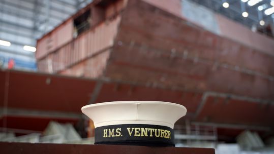 HMS Venturer welcomes her new crew (Picture: Royal Navy).