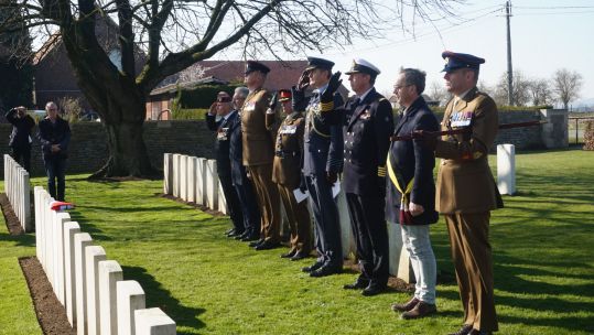 The rededication service for Spr Barnden was attended by members of 35 Engineer Regiment