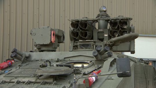 The top of a Stormer vehicle which can be used to transport the STARStreak high velocity missile.