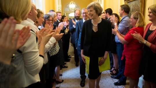 Theresa May Arriving At Downing Street
