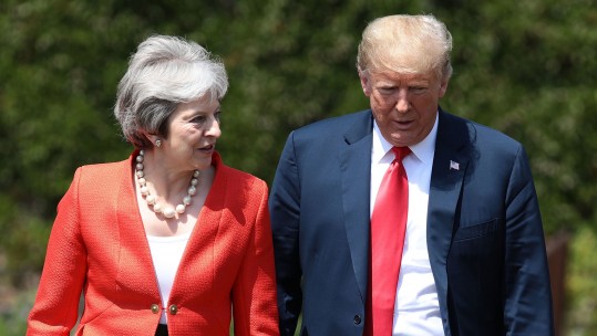 Theresa May and Donald Trump