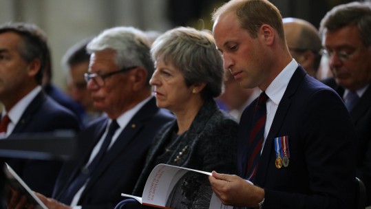 Theresa May and Prince William Mark 100 Years Since The Battle Of Amiens