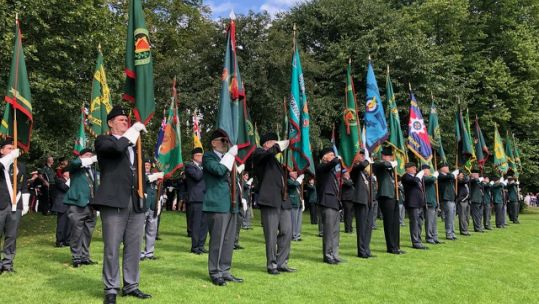 Thousands of veterans at service commemorating op banner 50th anniversary Credit BFBS 170819