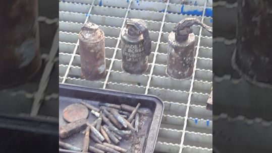 Three Grenades at Exmouth Recycling Centre 210119 CREDIT Devon County Council