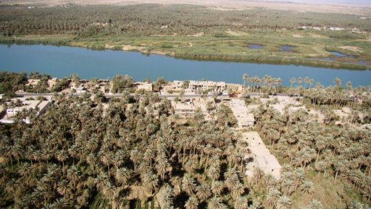 Tigris River aerial in Iraq