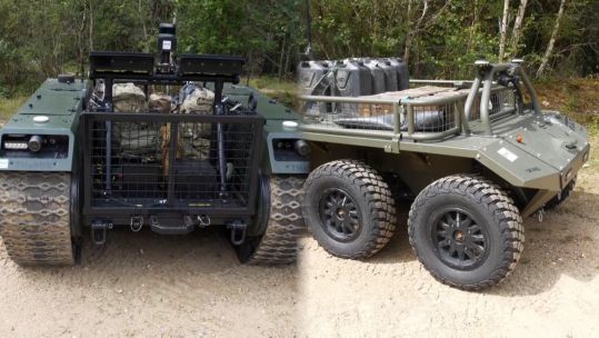 Titan and Viking, the two Unmanned Ground Vehicles being trialled by the the Defence, Science and Technology Laboratory