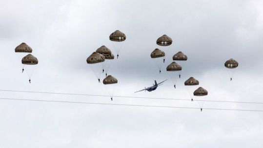 To mark the 75th anniversary of D-Day, the Royal Air Force will be dropping members of the British Army’s 16th Air Assault Brigade over Sannerville, Caen 060619 CREDIT MOD.jpg