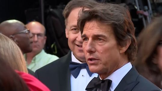 Tom Cruise at the premiere of Top Gun Maverick in Leicester Square in London 190522 CREDIT BFBS
