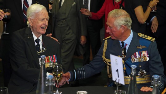 Tom Neil met the Prince of Wales at the 77th anniversary of Battle of Britain events last year.