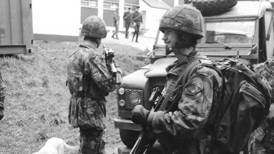 Tom Fox Soldier South Armagh 1990 Black And White Credit Tom Fox