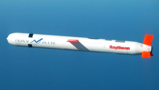 Tomahawks are ship or submarine-launched, but the US has carried out tests on a ground-based launch system (Picture: US Navy)