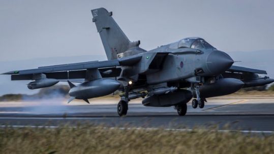 Tornado landing after sortie