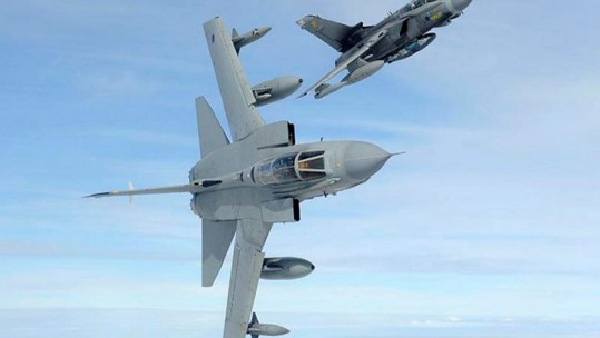 Two Tornado GR4 aircraft from No 31 Squadron Royal Air Force