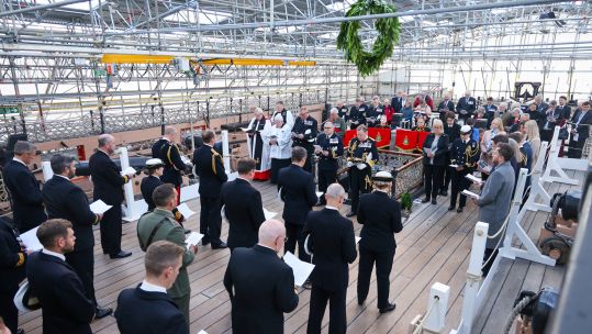 Trafalgar Day Ceremony Onboard Hms Victory 211023 CREDIT ROAYAL NAVY