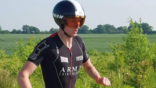Ieuan Hudson REME Army triathlon winner