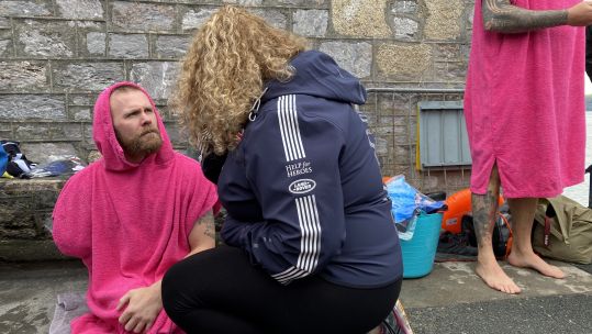 Triple-amputee commando Mark Ormrod land checkup after completing 1,000KM open water swim