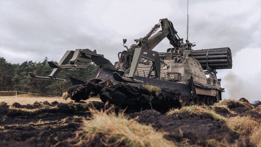 The Trojan can fill in anti-tank ditches and neutralise minefields