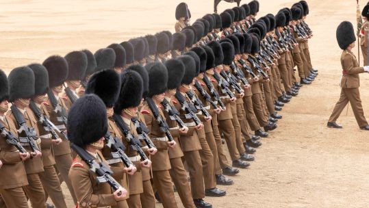 Trooping the Colour rehearsals, the first under the King's reign, continue with the Brigade Major’s Review 010623 CREDIT MOD