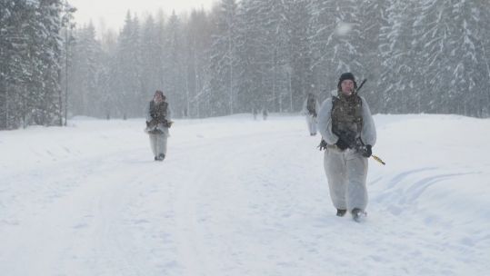 Troops, part of NATO's enhanced Forward Presence Battlegroup, training in Estonia