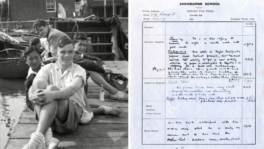 Turing and his school report (CREDIT: Fitzwilliam Museum)