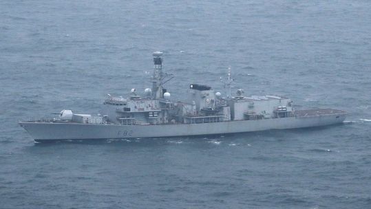 Type 23 Frigate HMS Somerset English Channel patrol 050617 CREDIT MOD